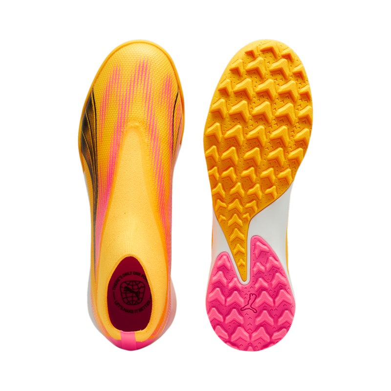 PUMA ULTRA MATCH+ Mens Orange Laceless Football TT Boot - Image 4